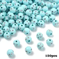 150Pcs Opaque Acrylic Beads