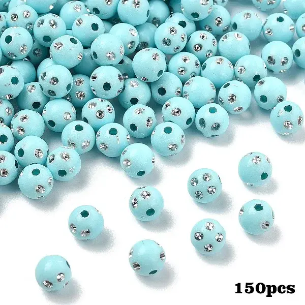 150Pcs Opaque Acrylic Beads