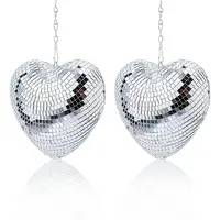Heart Glass Mirror Ball Reflective Ball