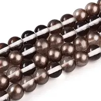 Baking Painted Transparent Glass Beads Strands