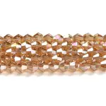 Transparent Electroplate Glass Beads Strands