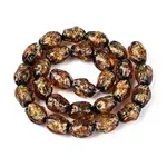 Handmade Foil Lampwork Beads Strands