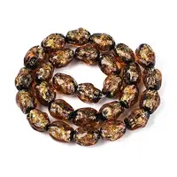 Handmade Foil Lampwork Beads Strands