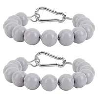 2Pcs Acrylic & Resin Flagpole Fastening Bead Rope Safety Ring