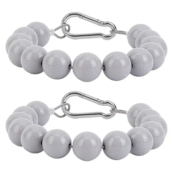 2Pcs Acrylic & Resin Flagpole Fastening Bead Rope Safety Ring