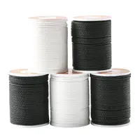 5 Rolls 2 Colors Round Waxed Polyester Cord