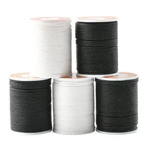 5 Rolls 2 Colors Round Waxed Polyester Cord