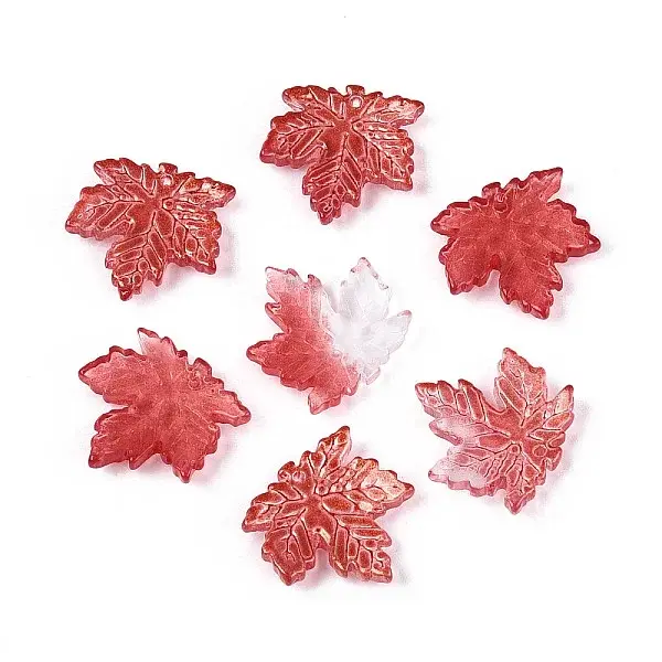 Baking Painted Transparent Glass Pendants