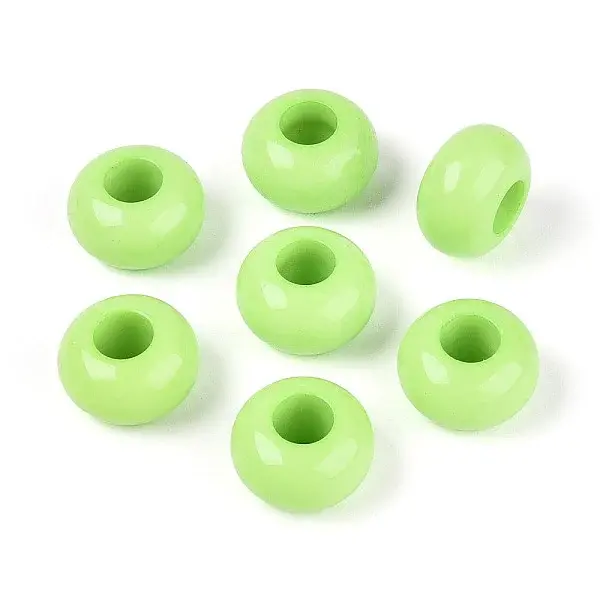 Opaque Acrylic European Large Hole Beads