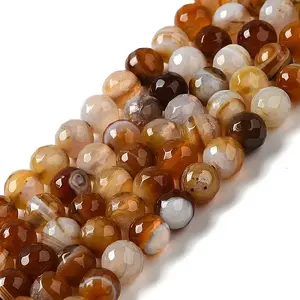 Natural Striped Agate/Banded Agate Beads Strands