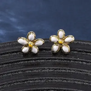 Brass Flower Stud Earrings