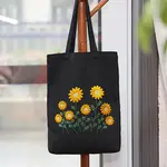 DIY Sunflower Pattern Tote Bag Embroidery Kit