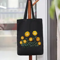 DIY Sunflower Pattern Tote Bag Embroidery Kit