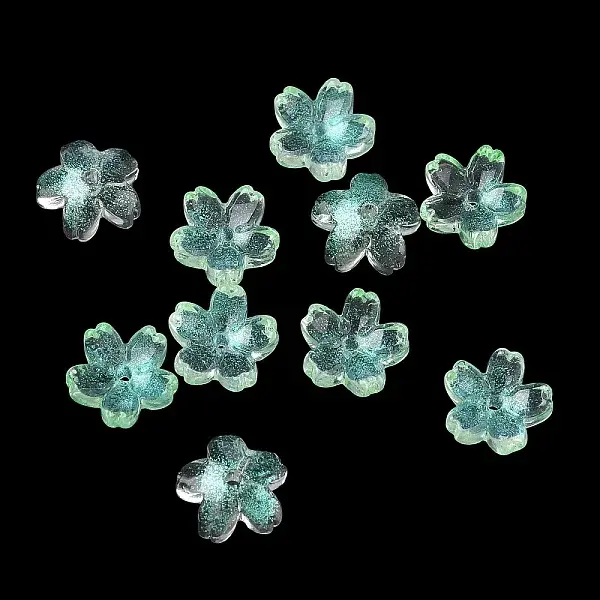 Dyed & Heated Glass Bead Caps