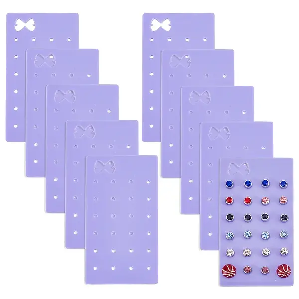 10Pcs 24-Hole Acrylic Earring Organizer Display Cards