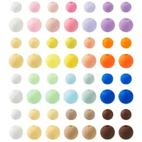 800Pcs 8 Colors Frosted Opaque Acrylic Beads