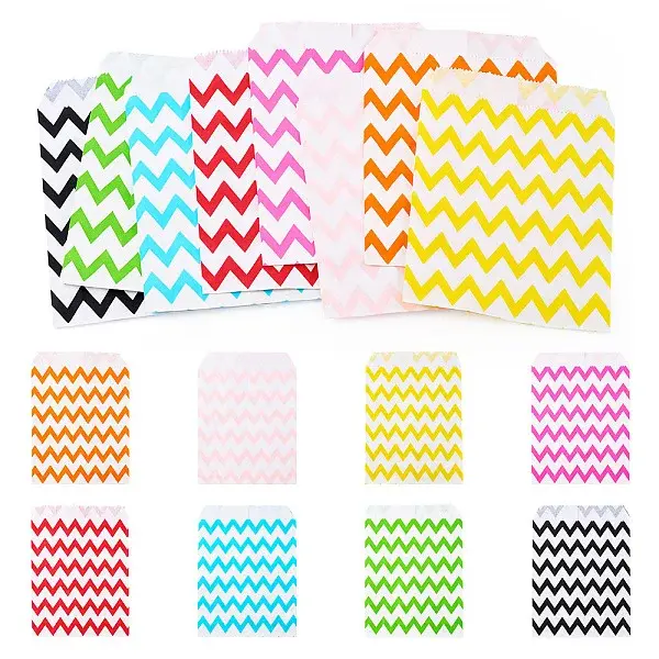 40Pcs 8 Colors Kraft Paper Bags