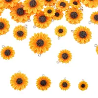 40Pcs 4 Style Opaque Resin Pendants