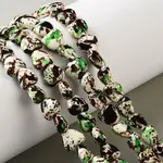 Spray Printed Synthetic Turquoise Beads Strands