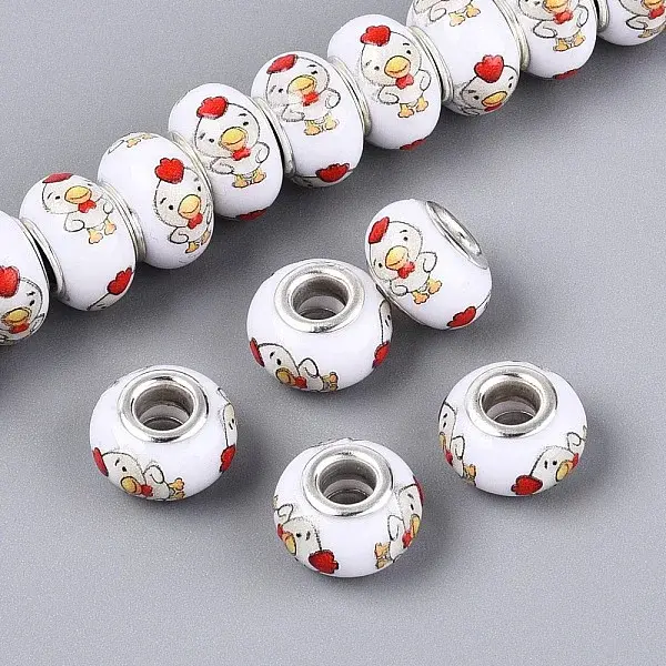 Opaque Resin European Beads