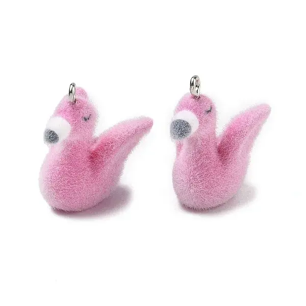 Flocking Opaque Resin Pendants