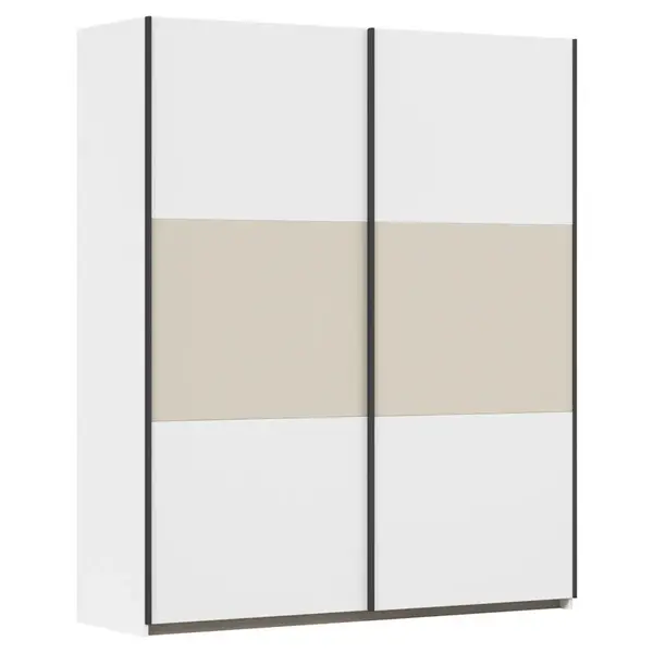 Rauch Möbel SKŘÍŇ S POSOUVACÍMI DVEŘMI, bílá, šampaňská, 175/210/59 cm