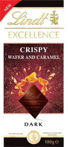 LINDT Lindt Excellence hořká čokoláda s oplatkou a karamelem 100 g