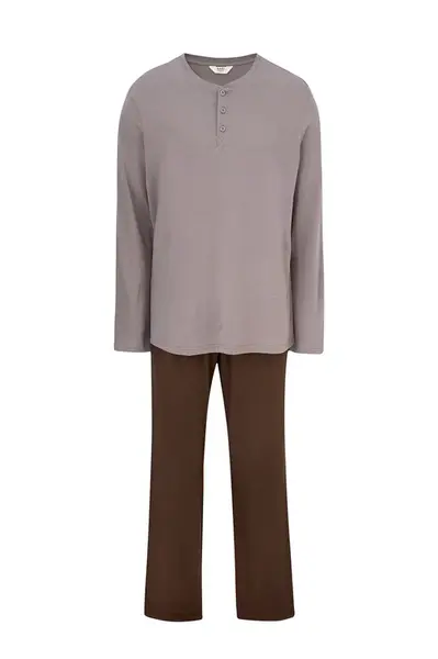 Dagi Dlhé pyžamo  hnedá / farby bahna