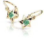 Cutie Jewellery Zlaté detské náušnice C1942-10-X-1 zelená