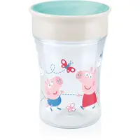 NUK Magic Cup Peppa Pig hrnek s víčkem 8m+ 230 ml