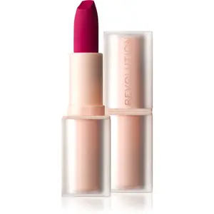 Revolution Lip Allure Soft Satin Lipstick krémová rtěnka se saténovým finišem odstín Material Girl Wine 3.2 g