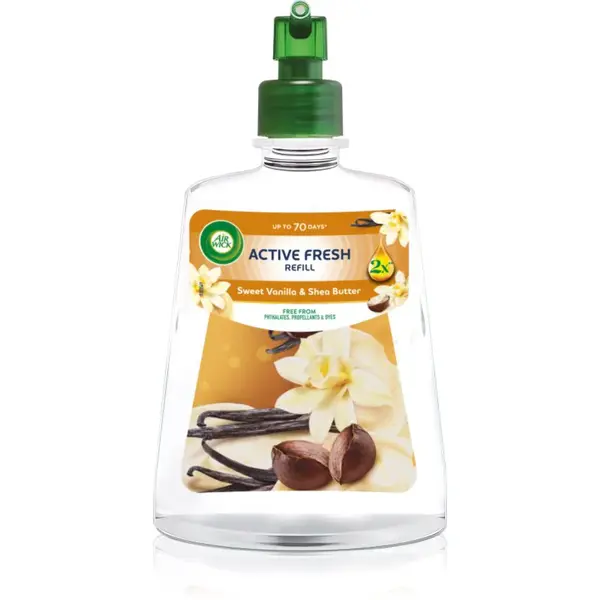 Air Wick Active Fresh Sweet Vanilla & Shea Butter osvěžovač vzduchu – náhradní náplň 228 ml