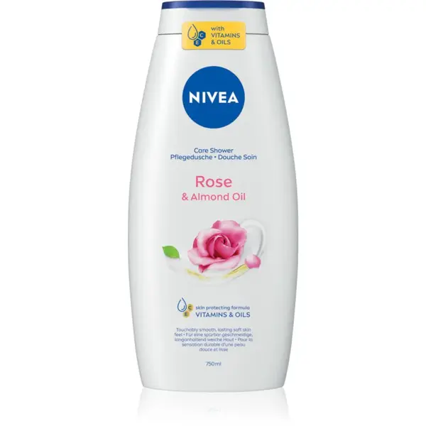 NIVEA Rose & Almond Oil sprchový gel 750 ml