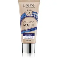 Lirene ALL DAY MATT! matující fluidní make-up pro dlouhotrvající efekt odstín 12 Natural 30 ml