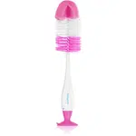 BabyOno Take Care Brush for Bottles and Teats kartáč na čištění 2 v 1 Pink 1 ks