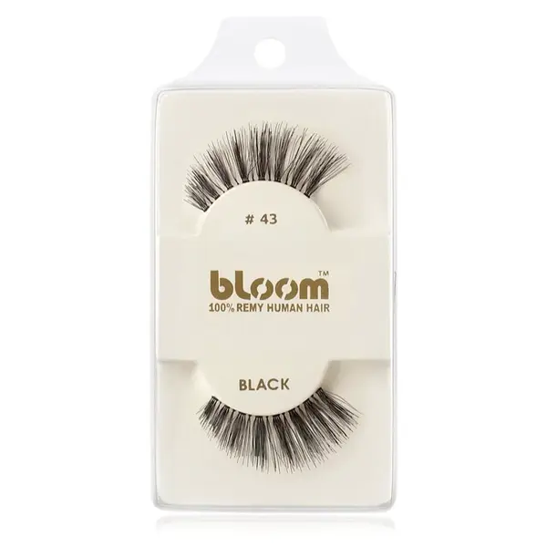 Bloom Natural nalepovací řasy z přírodních vlasů No. 43 (Black) 1 cm