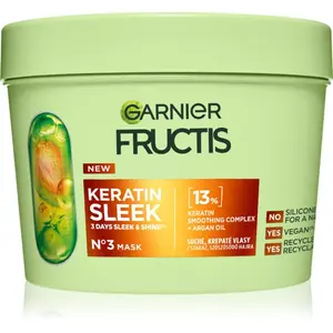 Garnier Fructis Keratin Sleek maska na vlasy pro suché a poškozené vlasy 370 ml