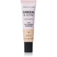 Makeup Revolution Conceal & Define matující make-up odstín F3N 23 ml