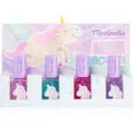 Martinelia Little Unicorn Nail Polish Set sada laků na nehty pro děti Pink, Blue, Purple, Fuchsia