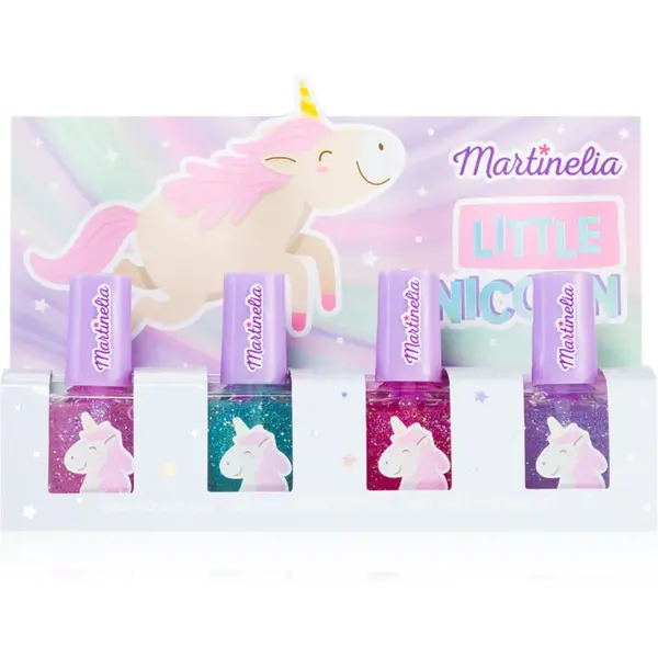 Martinelia Little Unicorn Nail Polish Set sada laků na nehty pro děti Pink, Blue, Purple, Fuchsia