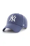 Čepice s vlněnou směsí 47brand MLB New York Yankees fialová barva, s aplikací