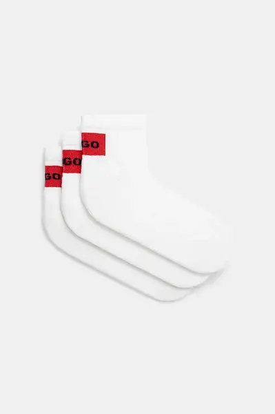 Ponožky HUGO 3P SH RIB LABEL CC 3-pack