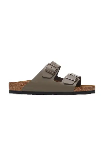 Kožené pantofle Birkenstock Arizona zelená barva, 1029153