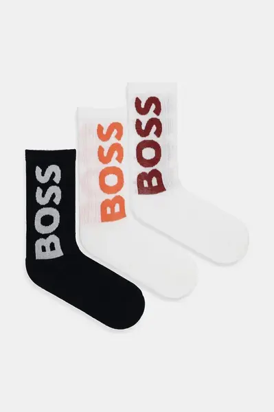 Ponožky BOSS 3P QS Rib Logo CC 3-pack