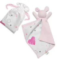 Baby Nellys Mazlík, přítulníček Zajíček, froté + bavlna, I love Girl , růžová