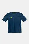 Oboustranné dětské tričko adidas Performance modrá barva, IN8132