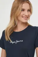Bavlněné tričko Pepe Jeans LORETTE tmavomodrá barva, PL505827