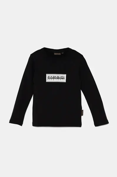 Dětské bavlněné tričko s dlouhým rukávem Napapijri S-CHAMOIS LS