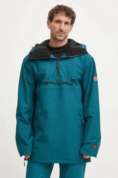 Bunda Rip Curl Anti-Series Anorak tyrkysová barva, 00GMOU