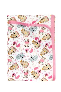 Bobánek Přebalovací podložka 1 ks růžová zvířátka